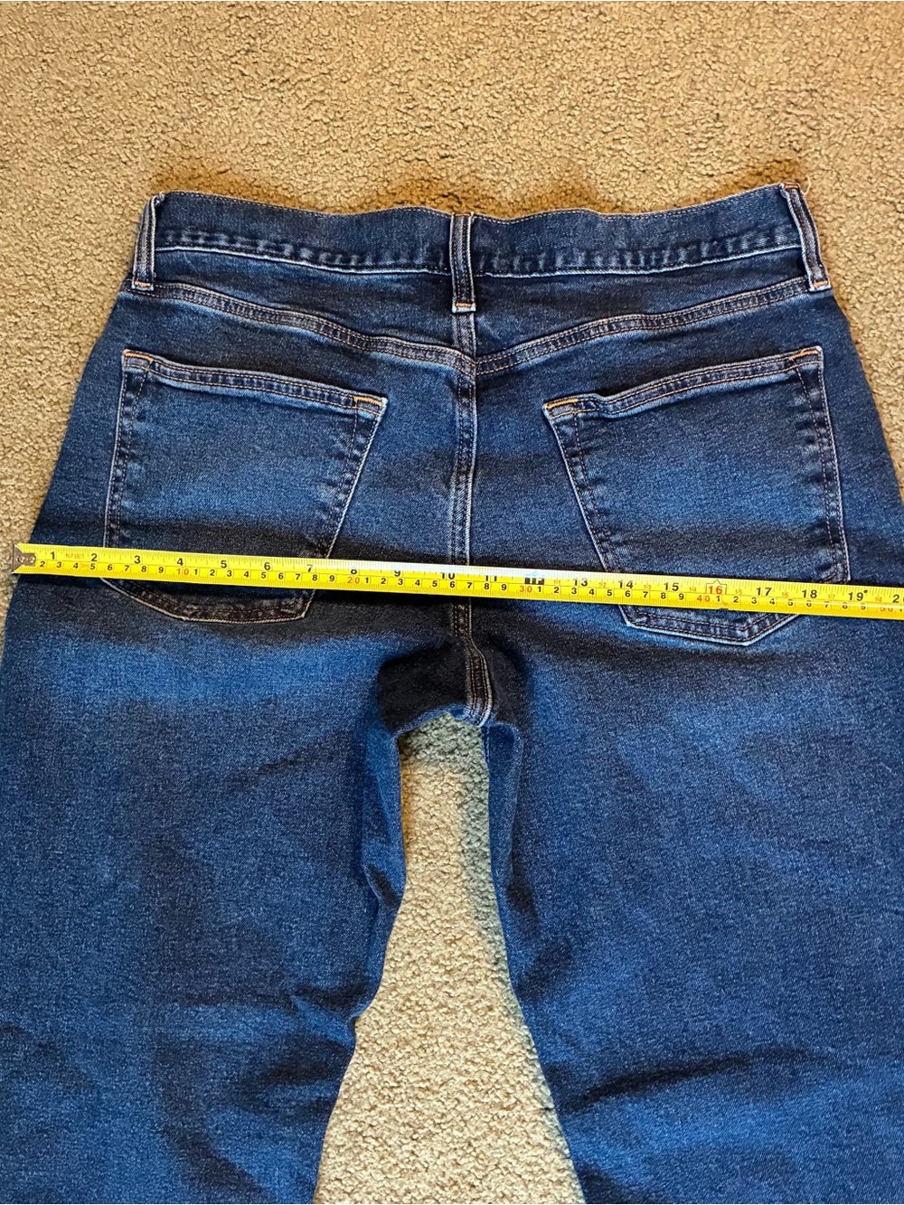 Old Navy Men's Dark Blue Straight Leg Denim Jeans Size 32x30 Built in Flex Pants - Picture 6 of 11